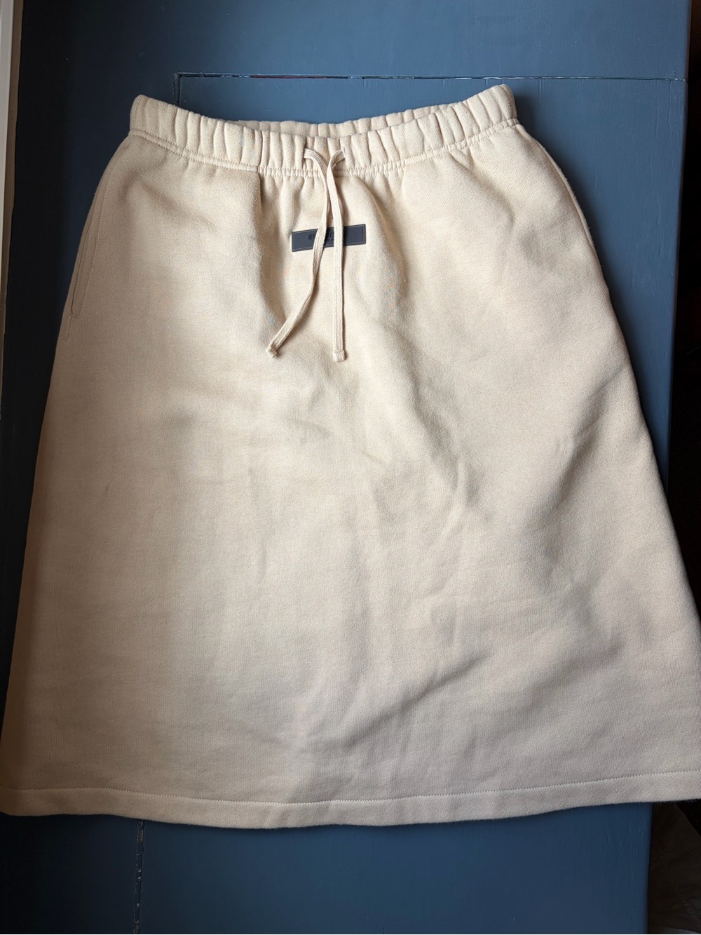Fear of God Essentials camel drawstring midi skirt M